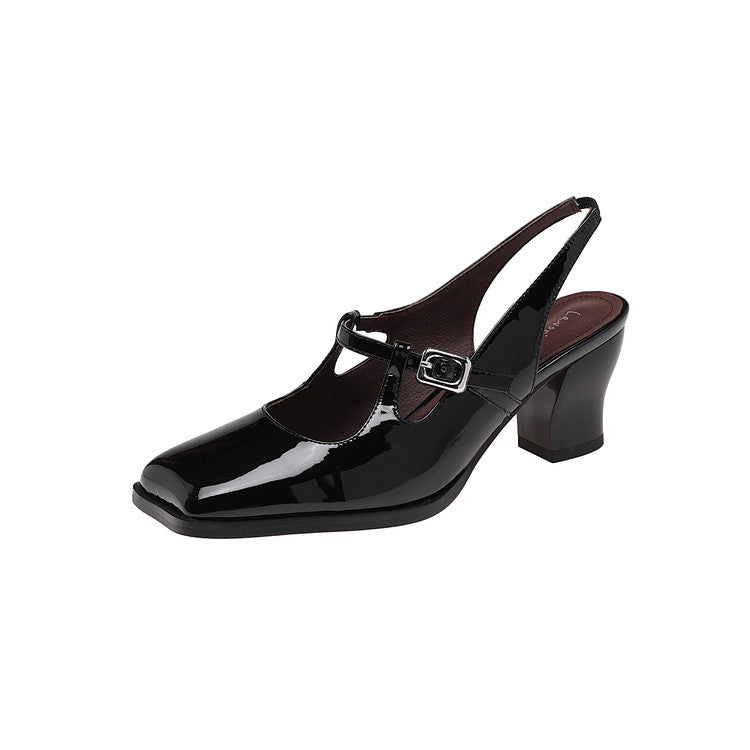 Karin Luna In Stock  Spot Goods  Rhinestone Small Square Toe Closed-Toe Sandals