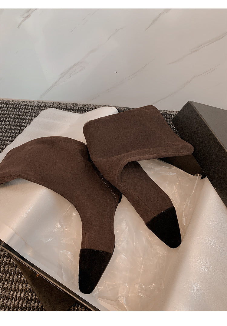 Karin Luna Color Block Inner Height Increase Mid-Calf Boots