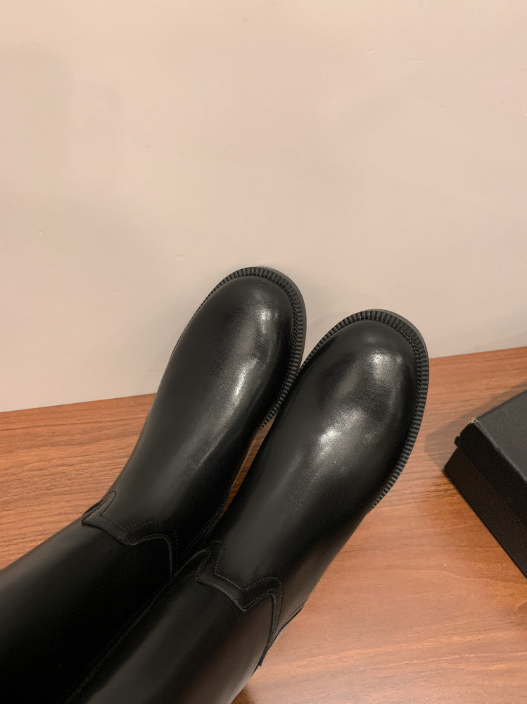Karin Luna In Stock In-stock Basic Classic Timeless Round Toe Casual Riding Boots