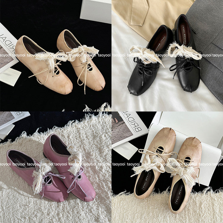 Karin Luna In Stock In Stock  Xiaohongshu Hot Sale Full Leather Round Toe Deep Mouth Single Shoes