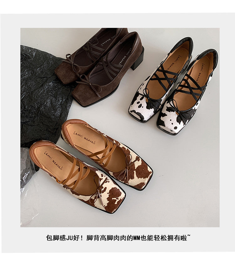 Karin Luna Hot Item Hot Item Xiaohongshu Hot Item  Comes with Bowknot Mary Jane Flats