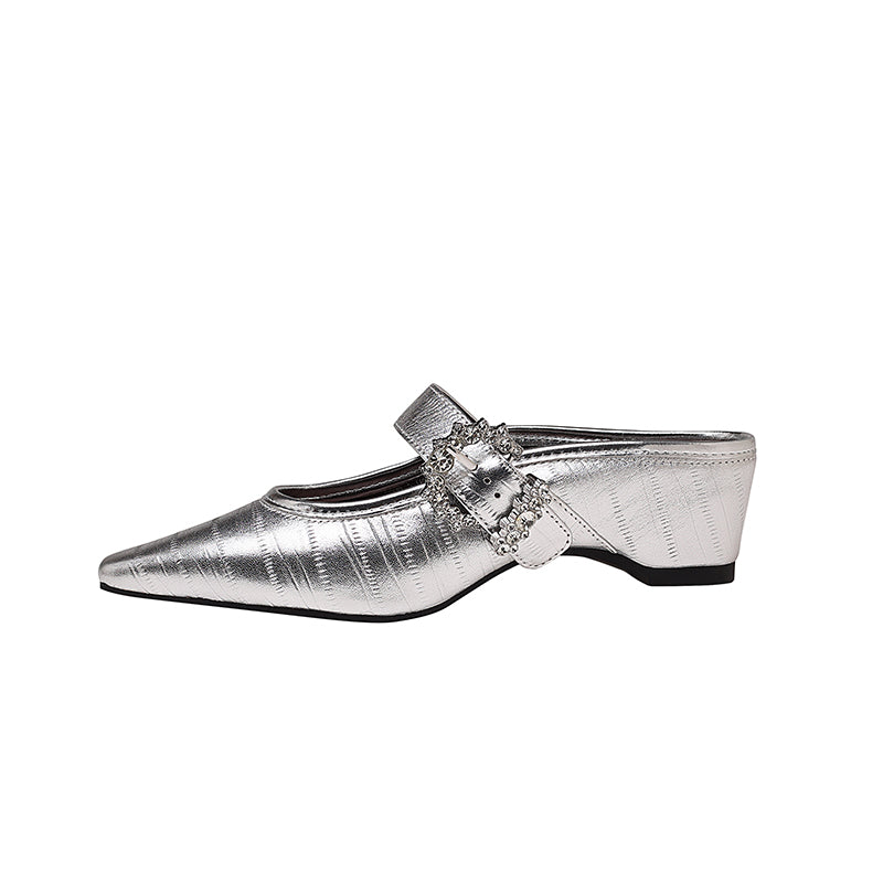 Karin Luna In Stock Spot Goods Full Layer Rhinestone Exquisite Closed-Toe Slippers