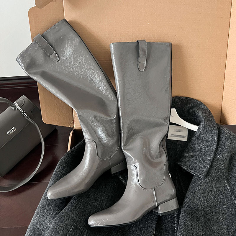 Karin Luna In Stock In Stock Classic Slip-On Straight Long Boots