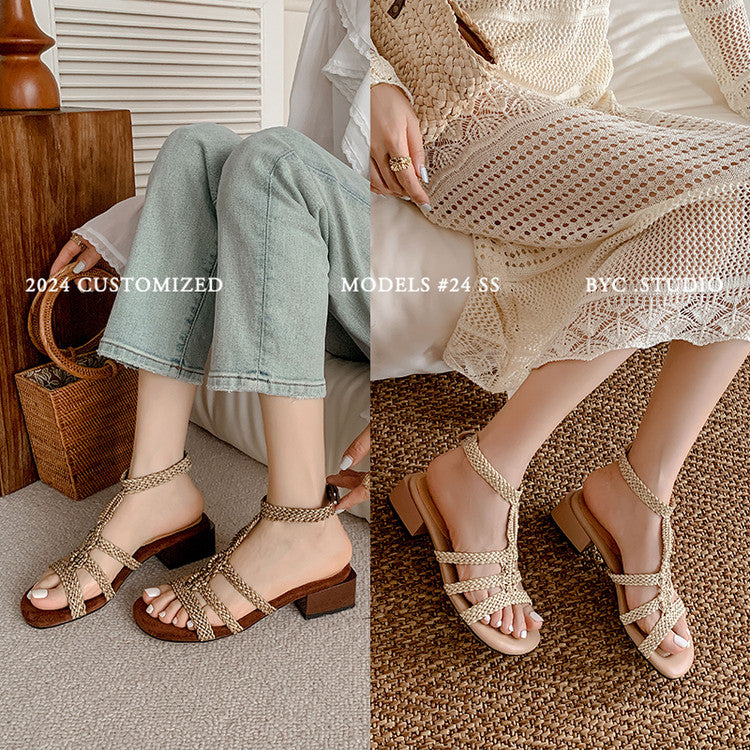 Karin Luna Bohemian Style~Sofa Insoles Casual Vacation Style Sandals