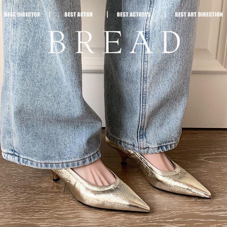 Karin Luna In Stock Spot Goods    Vintage Classic Style Shallow Mouth Single Shoes
