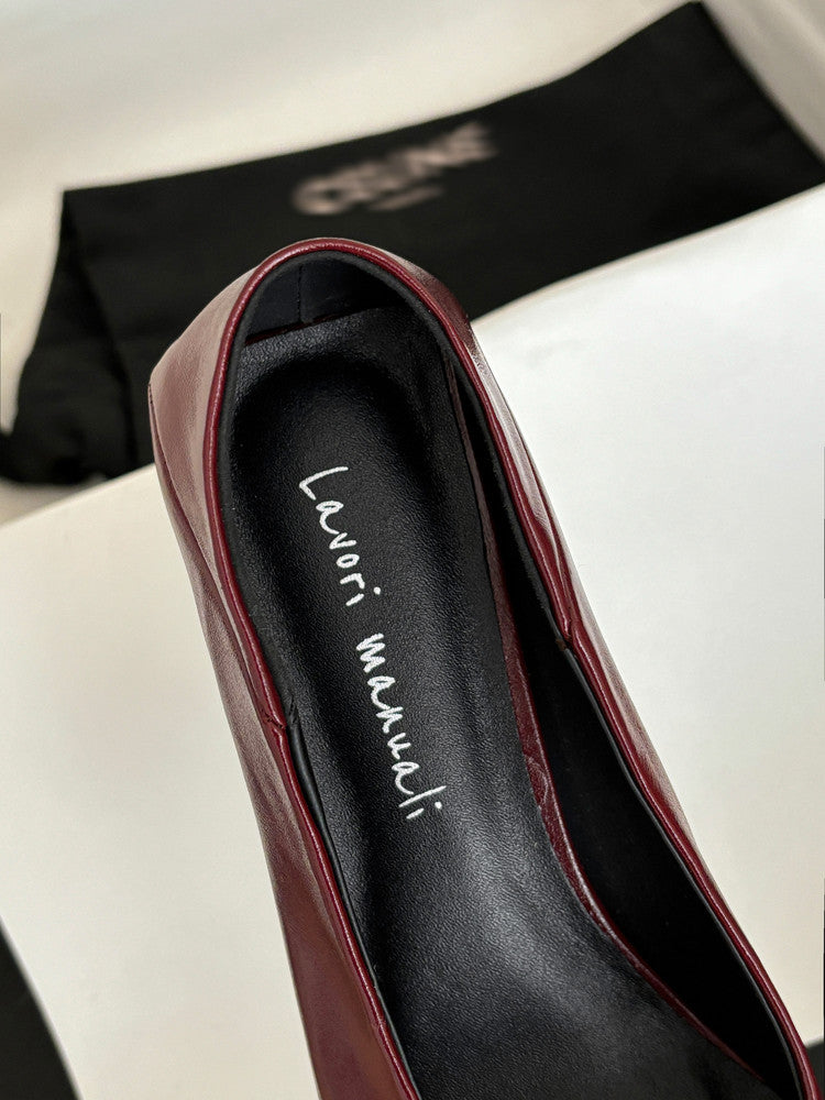 Karin Luna In Stock In Stock ~Basic Versatile French Style Small Square Toe Shallow Mouth Single Shoes