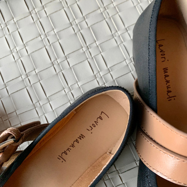 Karin Luna In Stock Spot Goods Minimalist Retro Round Toe Mary Jane Bowknot Height-Increasing Flats