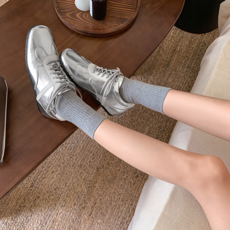Karin Luna Casual Shoes Series~ Spot Goods Spot Goods Hot-selling Lace-up Hidden Heel Deep Mouth Single Shoes