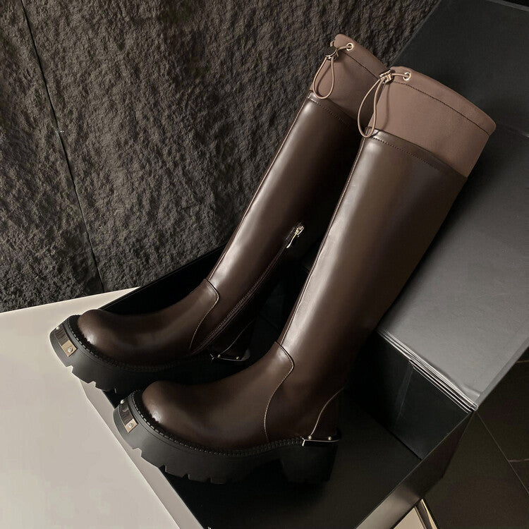 Karin Luna High Volume Bestseller  Comes with data plan included Front Metal Patch Drawstring design Full Cowhide Long Boots