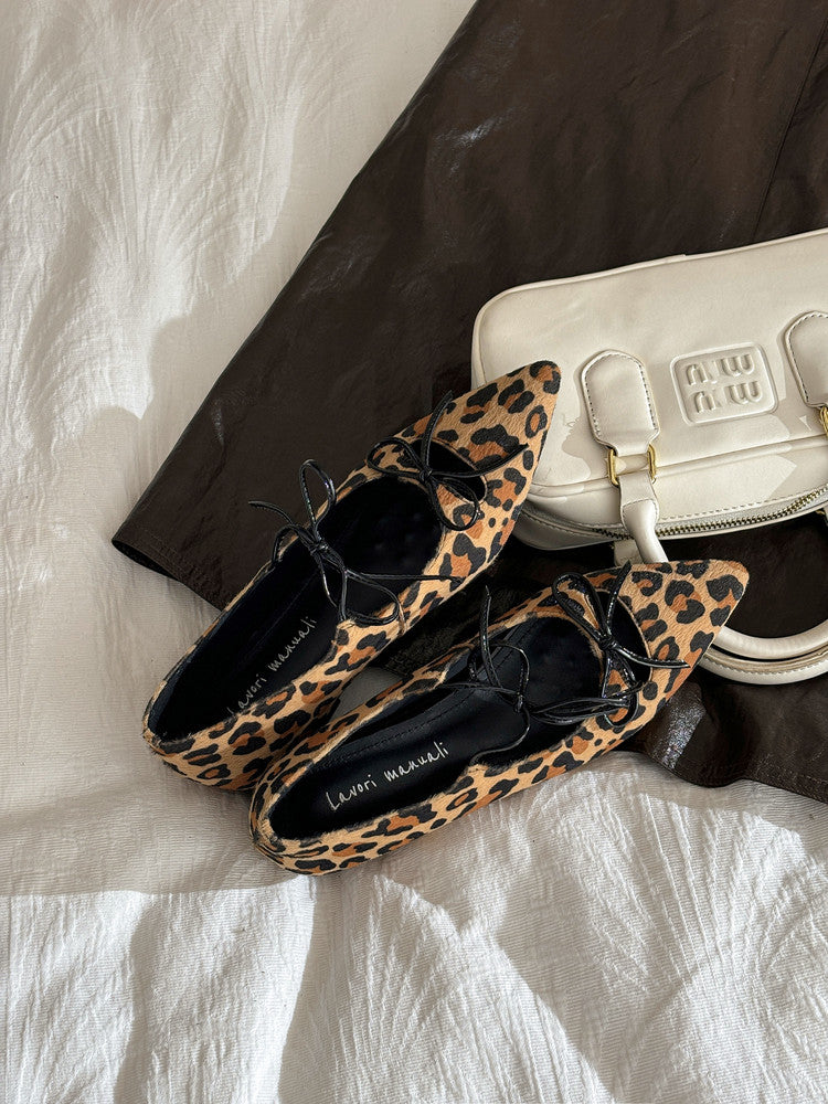 Karin Luna In Stock Spot Goods  Hot-selling Element Bowknot Square Toe Pointed Toe Single Shoes