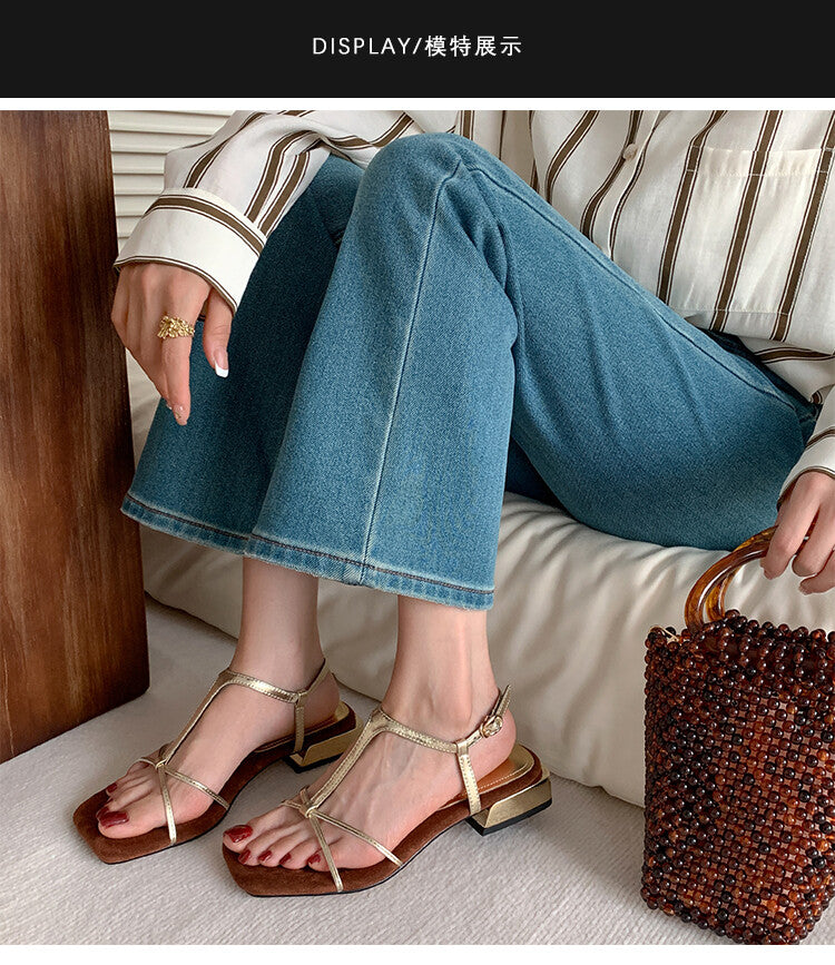 Karin Luna Bestseller Popular Featured products a Large Number of Spot Goods  Comes with data included  Thin Strap T Word Sandals