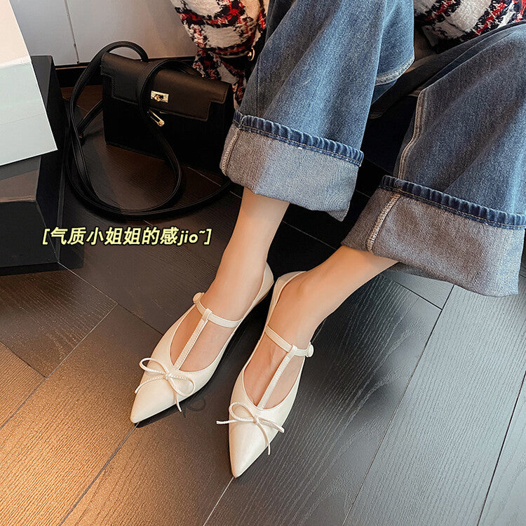 Karin Luna is a perfect Korean drama heroine~French Retro Style Full leather inside and out Pointed Bowknot