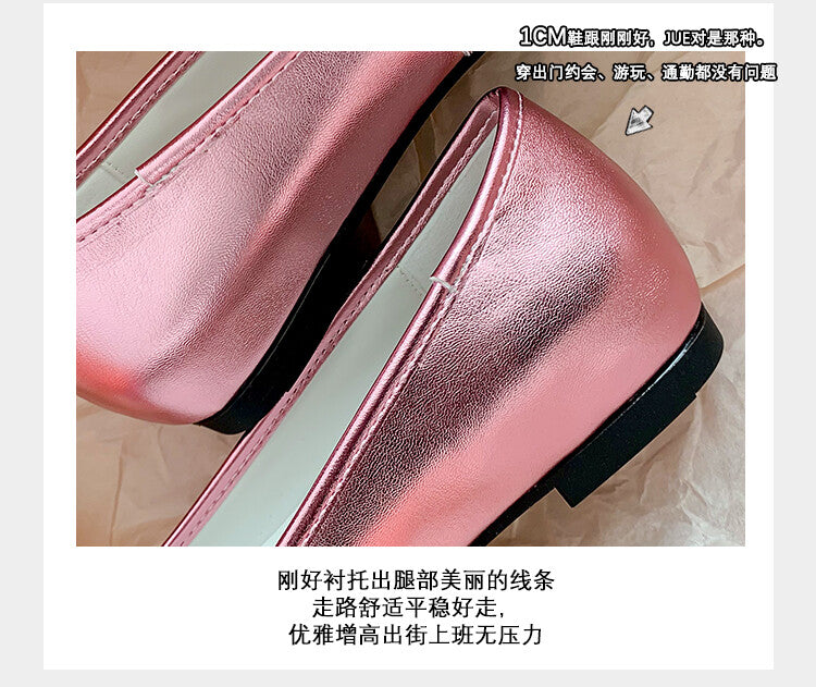 Karin Luna In Stock Spot Goods  Hurry up and grab this hot item!！Square-Toed Flat Granny Shoes