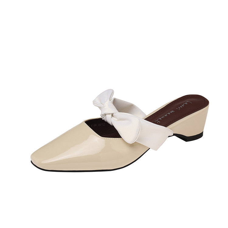 Karin Luna In Stock In Stock  Fluffy feel Bowknot Closed-Toe Slippers