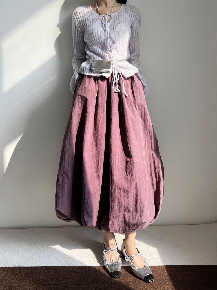 Karin Luna In Stock Spot Goods  Retro Sweet Bowknot Granny Wrinkled Single Shoes