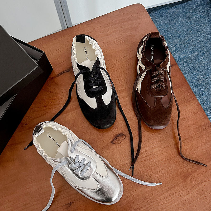 Karin Luna Casual Shoes Series~  In Stock Hot-Selling Versatile Lace-Up Deep Mouth Flats