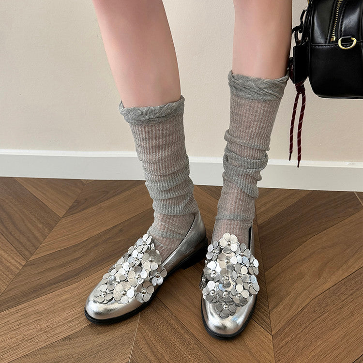 Karin Luna Casual Shoes Series~  Spot Goods In Stock Floral British Style Deep Mouth Single Shoes