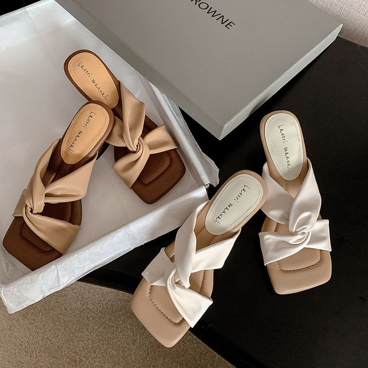 Karin Luna In Stock In Stock Basic Versatile Cross Strap Sofa Insoles Slippers