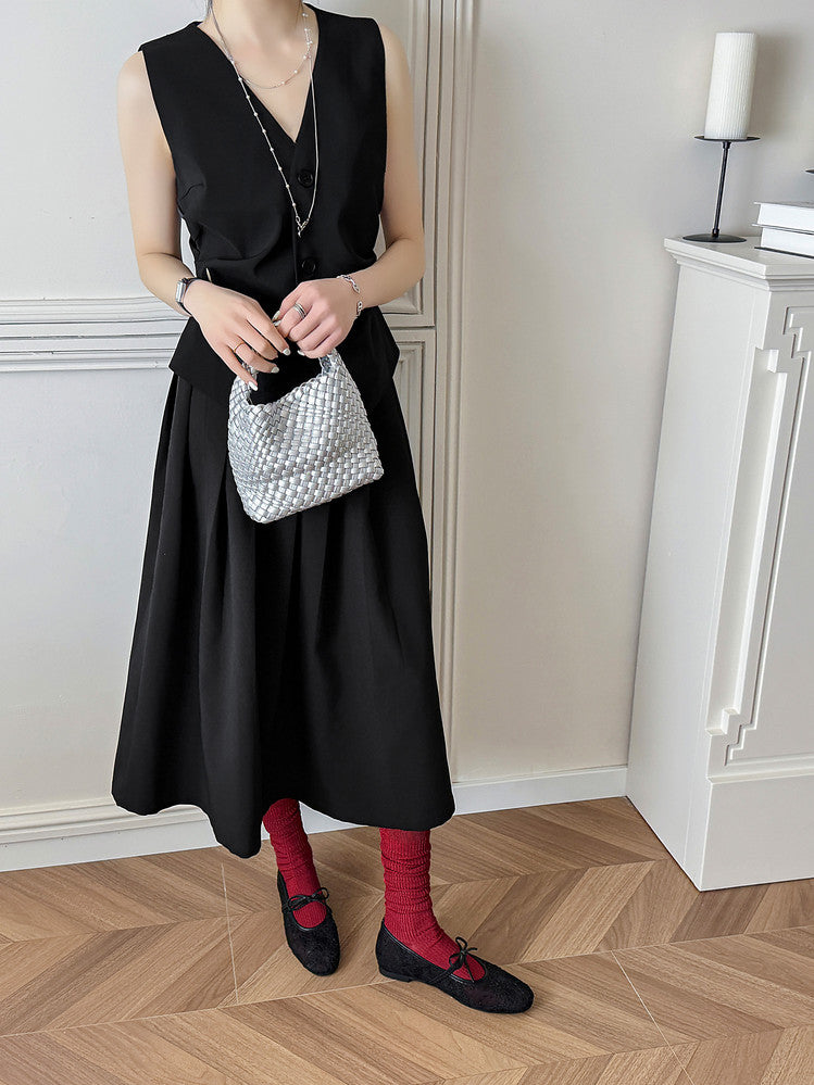 Karin Luna In Stock Spot Goods  Summer Breathable Retro Embroidered Bow Granny Shoes