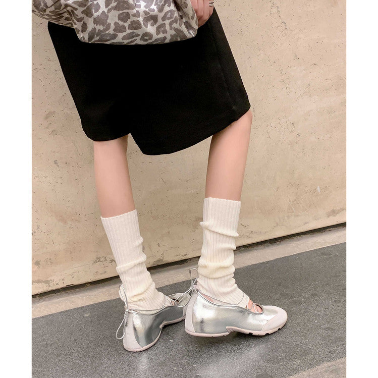 Karin Luna Basic Versatile British Style Casual Lace-up Flats