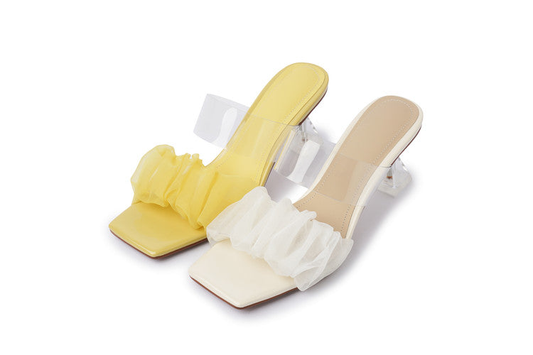Karin Luna In Stock Spot Goods The feeling of summer Breathable Organza Elegant Slippers