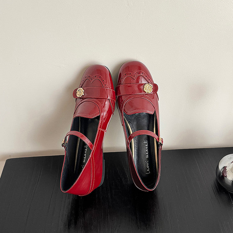 Karin Luna In Stock In Stock Vintage Mary Jane Series·Single Strap Flats