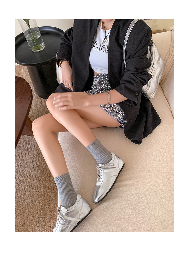 Karin Luna Casual Shoes Series~ Spot Goods Spot Goods Hot-selling Lace-up Hidden Heel Deep Mouth Single Shoes