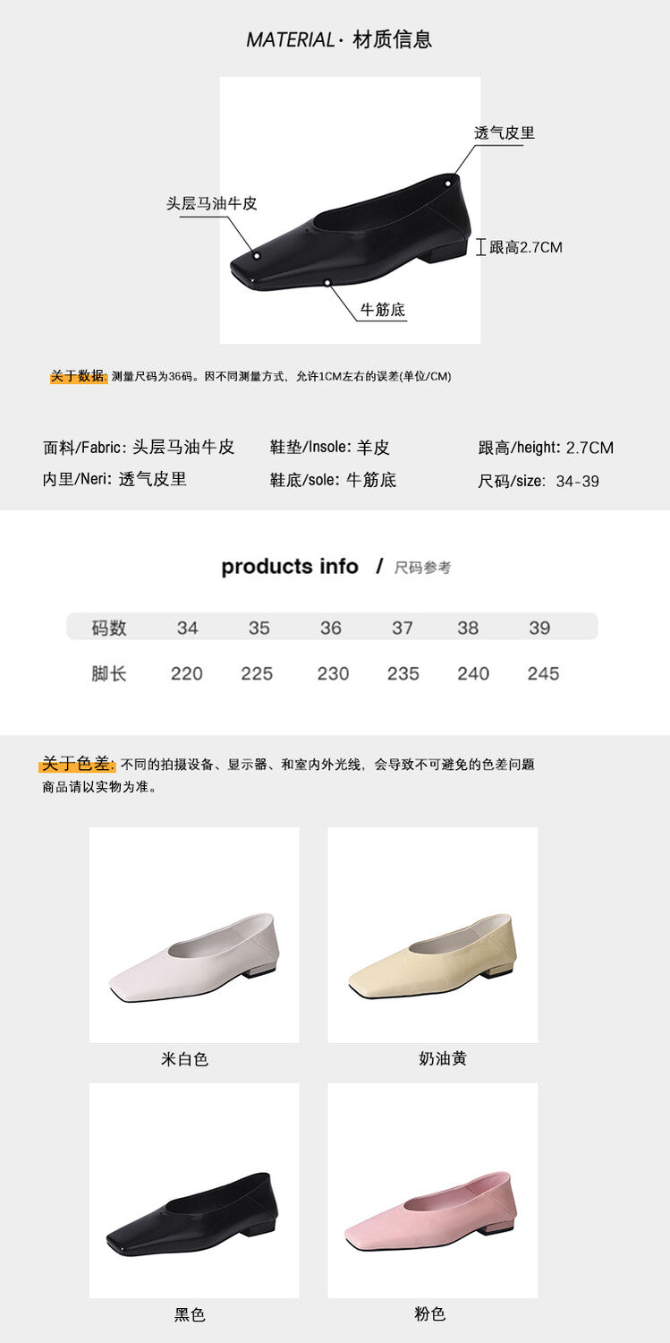 Karin Luna has prepared stock  Full leather inside and out  Top Layer Horse Oil Cowhide Shallow Mouth Nursing Mary Jane Shoes