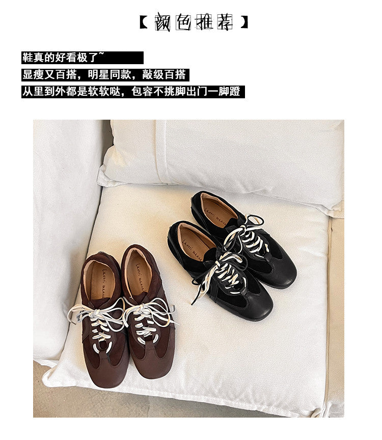 Karin Luna In Stock Spot Goods Casual Style Suede Lace-Up Height-Increasing Popular Single Shoes