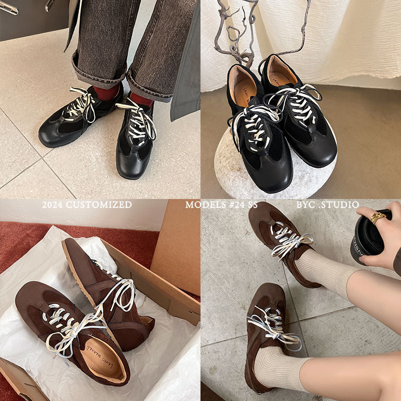 Karin Luna In Stock Spot Goods Casual Style Suede Lace-Up Height-Increasing Popular Single Shoes