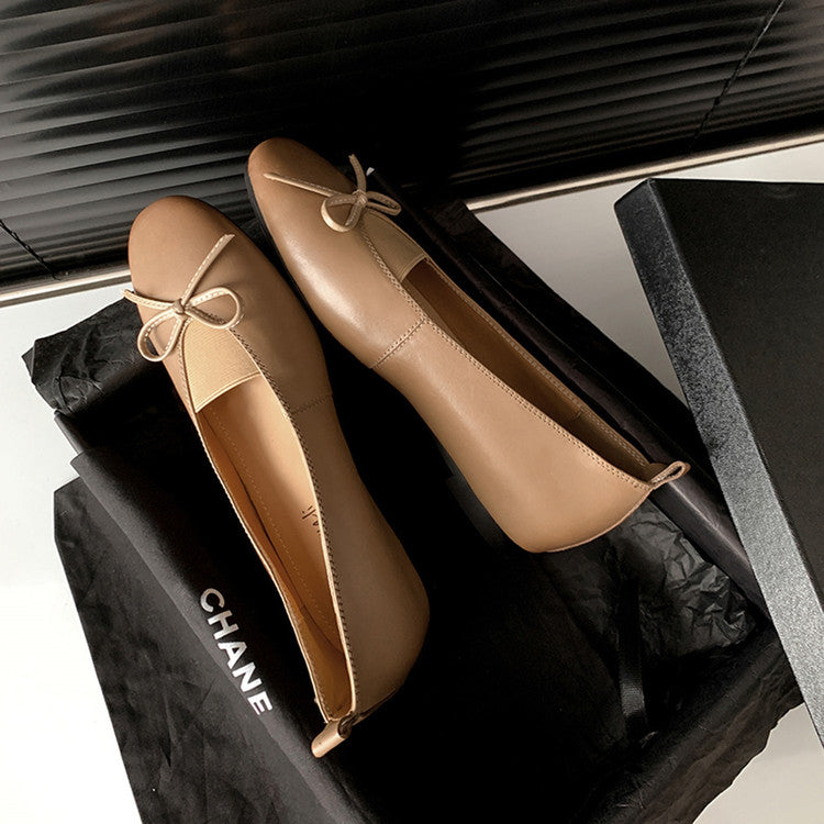 Karin Luna Full Layer Inside and Out~Basic Versatile Bow Hidden Heel Shoes