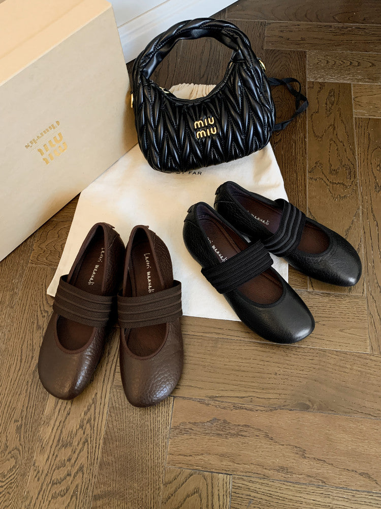 Karin Luna Full Layer Inside and Out~Basic Versatile Hidden Heel Granny Flats
