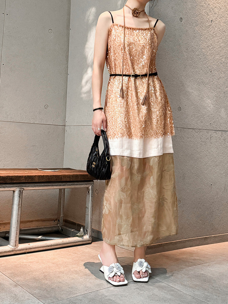 Karin Luna In Stock Spot Goods Camellia Classic style retro square toe shaped heel slippers