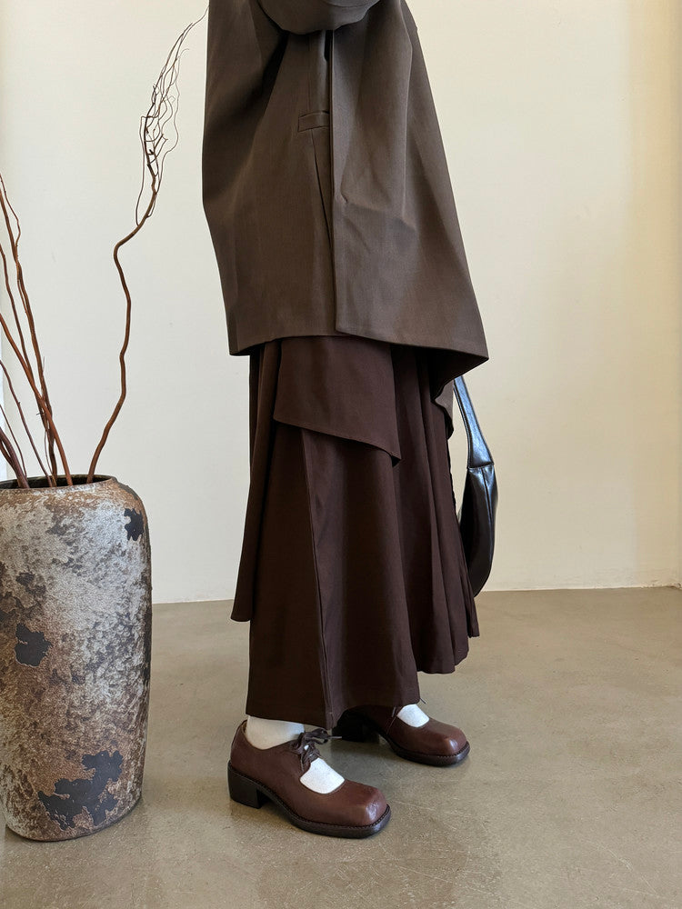 Karin Luna In Stock Spot Goods   Full leather inside and out Vegetable Tanned Hand-Grabbed Sheepskin Square-Toed Chunky Heel Single Shoes