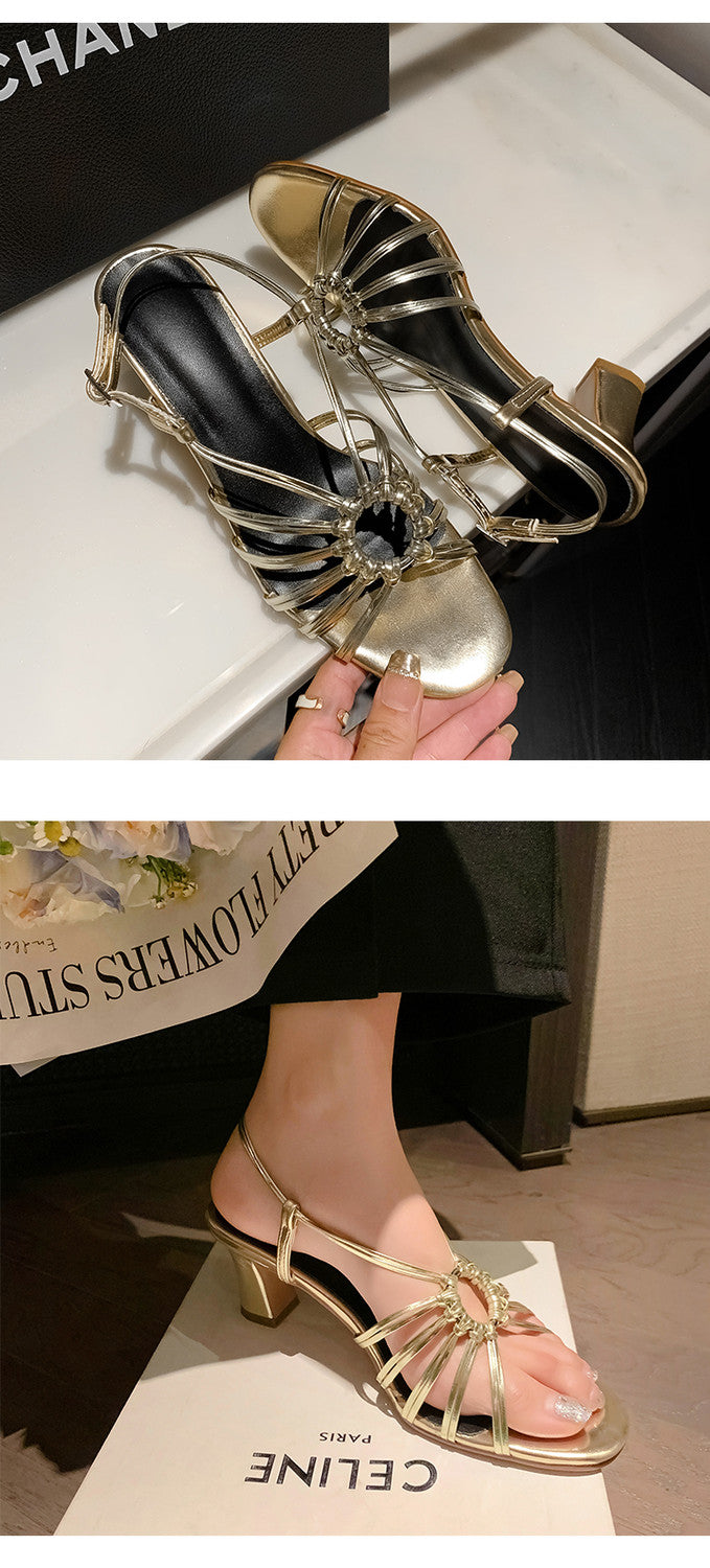 Karin Luna In Stock In Stock  Always in stock Classic French Style Open Toe High Heel Sandals