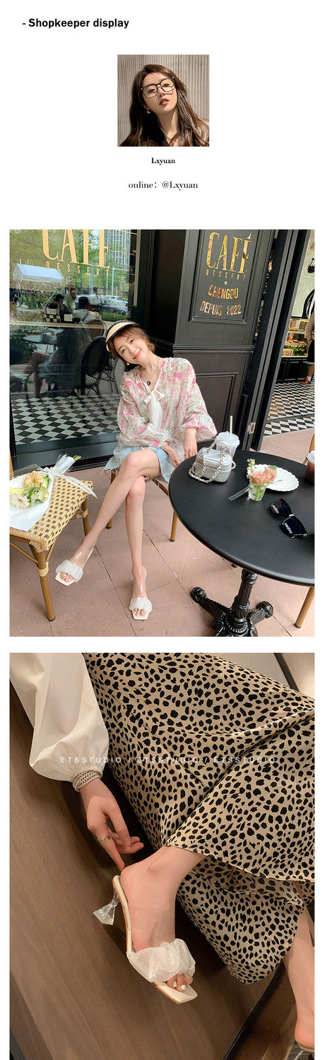 Karin Luna In Stock Spot Goods The feeling of summer Breathable Organza Elegant Slippers