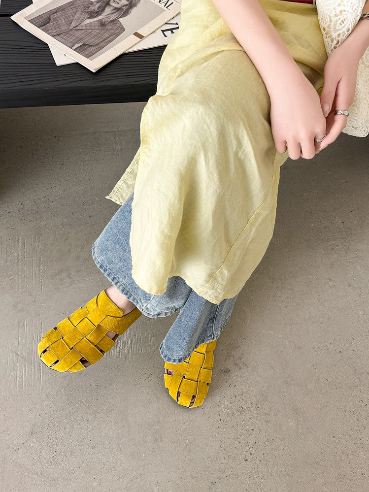 Karin Luna Full Layer Inside and Out~Basic Versatile Perforated Round Toe Birkenstock Slippers