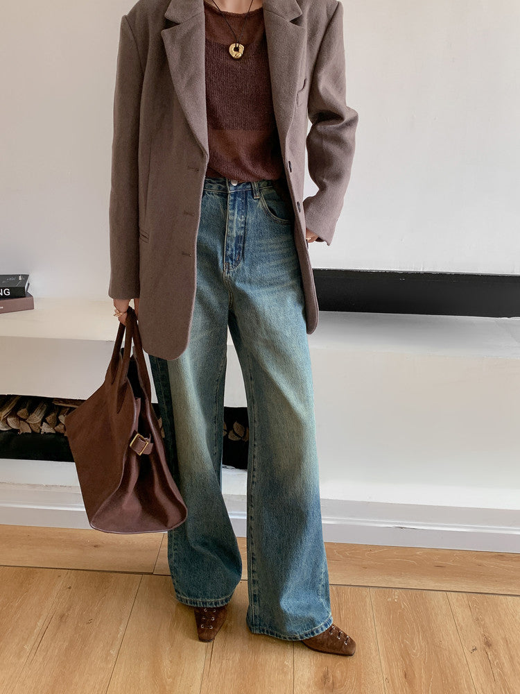 Karin Luna In Stock Spot Goods    Old Money Style Square Toe Suede Flats