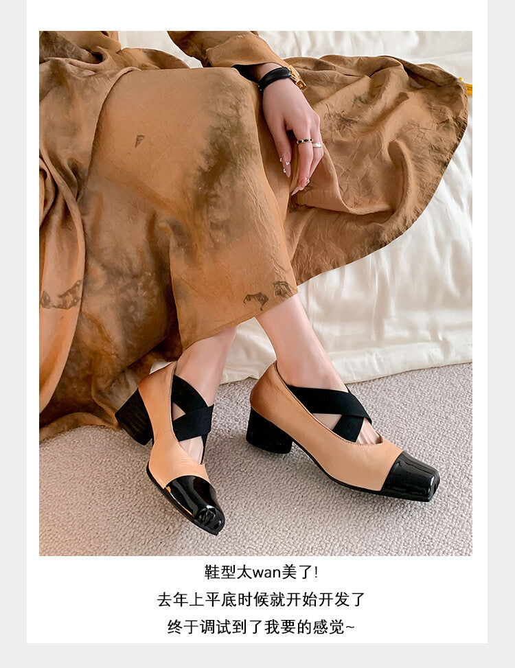 Karin Luna In Stock  Spot Goods  Lost in a Flash~Full Grain Leather Inside and Out Pig Nose Style Mainly Recommended Popular Ballet Shoes