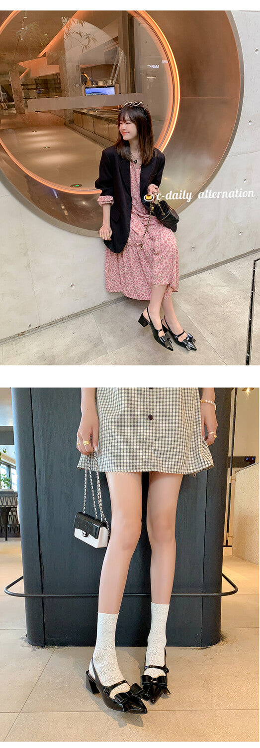 Karin Luna In Stock Spot Goods  Hot-Selling Closed-Toe Sandals  Full leather inside and out Sweet Bow
