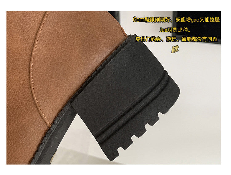 Karin Luna In Stock Versatile Round Toe Chunky Heel Ankle Boots