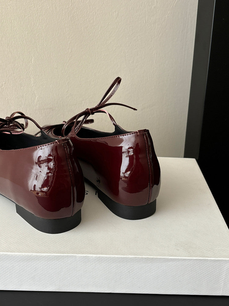 Karin Luna In Stock Spot Goods  Hot-selling Element Bowknot Square Toe Pointed Toe Single Shoes