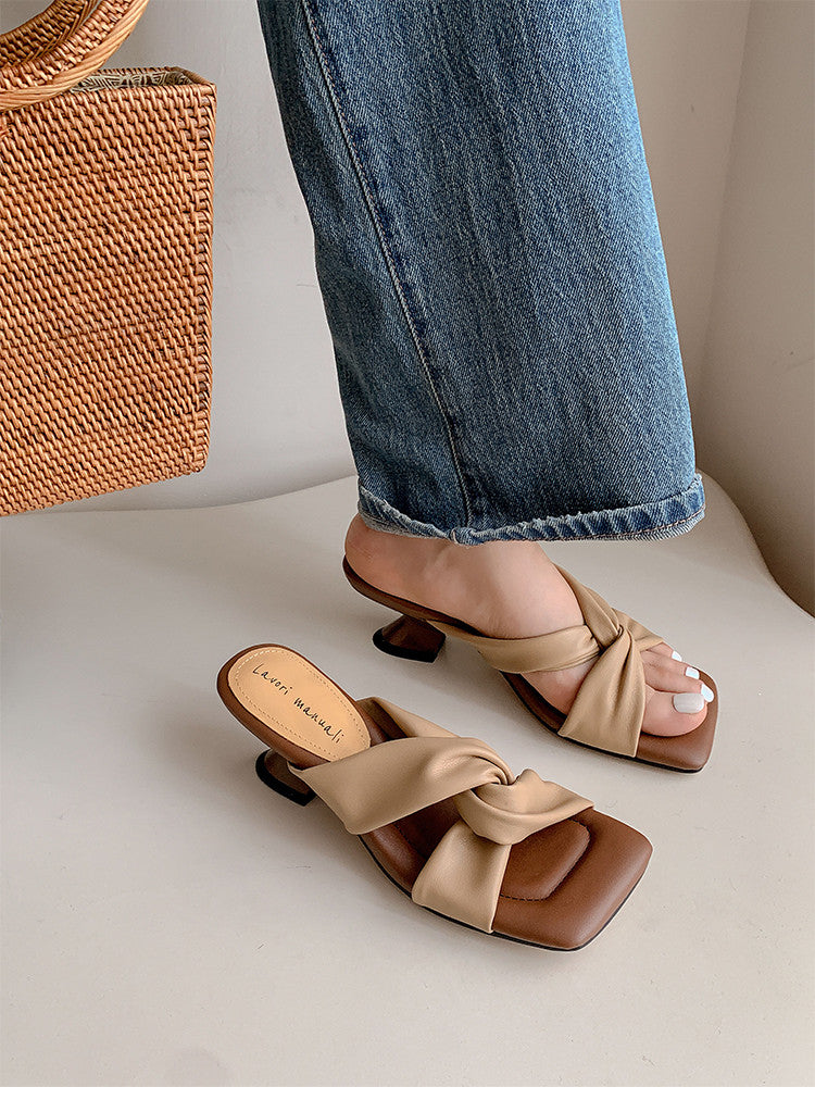 Karin Luna In Stock In Stock Basic Versatile Cross Strap Sofa Insoles Slippers