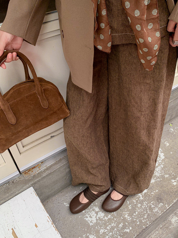 Karin Luna Full Layer Inside and Out~Basic Versatile Hidden Heel Granny Flats