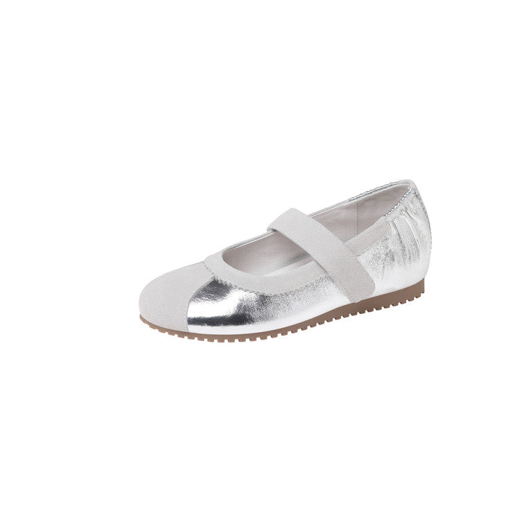 Karin Luna Casual Shoes Series~  In Stock In Stock Magic Tape Round Toe Internal Height Increase Single Strap Flats