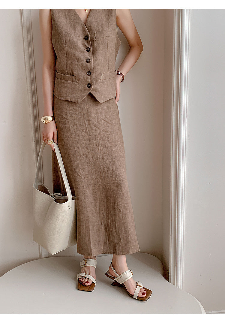 Karin Luna In Stock Spot Goods Vacation style Sofa Cushion Square Toe Irregular Heel Open-Toe Sandals