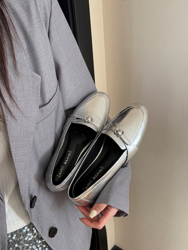 Karin Luna In Stock Spot Goods Basic Versatile British Style Single Shoes