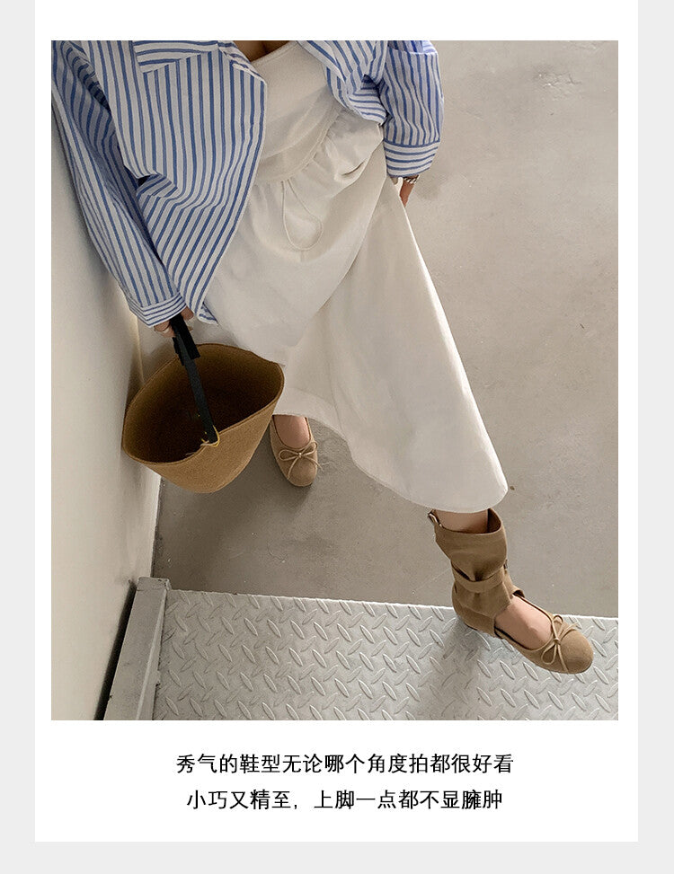 Karin Luna In Stock  Summer  Popular  Detachable Two-Way Vintage Mary Jane Plus Tube Long Boots