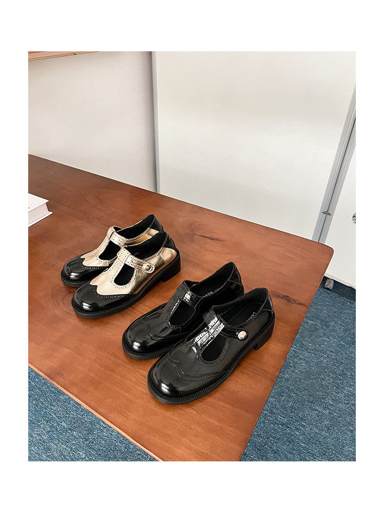 Karin Luna In Stock Spot Goods  Color Matching t Round Toe British Style Single Shoes