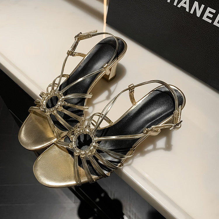 Karin Luna In Stock In Stock  Always in stock Classic French Style Open Toe High Heel Sandals
